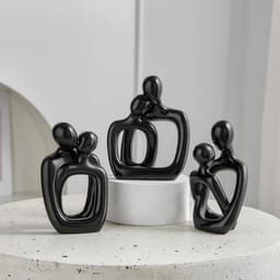 Set van 3 Abstracte Beeldjes voor Koppels - Romantische Woondecoratie voor Huis en Tafel — thumbnail 4