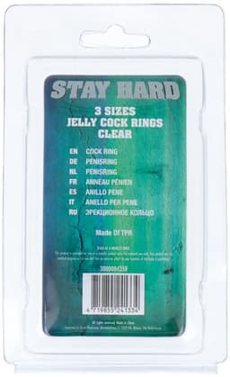 Scala Stay Hard - 3 stuks - Cockring - Transparant — thumbnail 2