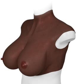 XX-DreamToys - Ultra Realistische Bodysuit - Drag - Bovenlijf Met Borsten - Bruin S — thumbnail 4
