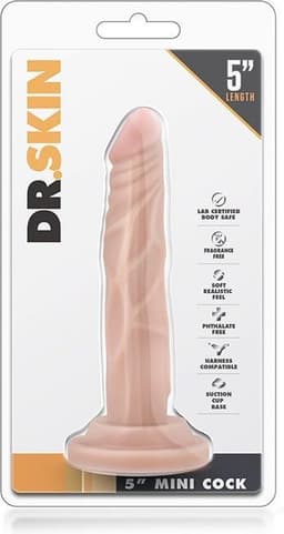 Dr. Skin - Realistische Mini Dildo Met Zuignap 15 cm - Beige — thumbnail 3
