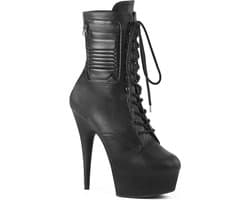 Pleaser - DELIGHT-1020PK Plateau Laarzen - US 11 - 41 Shoes - Zwart