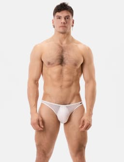 Barcode Berlin Reigi Brief White - MAAT S - Erotisch Heren Ondergoed - Slip voor Man - Sexy mannen Slip — thumbnail 4