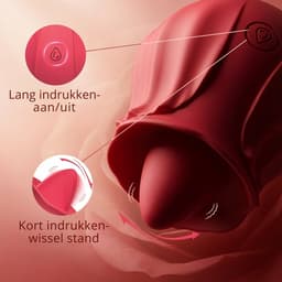 SF Toys – Rozen Tong Vibrator – Clitorale Stimulator – Magnetisch Oplaadbaar – Waterdicht – 10 Vibratiestanden – Rood — thumbnail 5