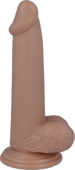Mr. Intense - dildo - dildo vibrator - dildo vrouwen - dildo mannen - dildo anaal - dildo xxl  - beige - flexibel - 18cm Ø 3,4cm / sex / erotiek toys — thumbnail 1