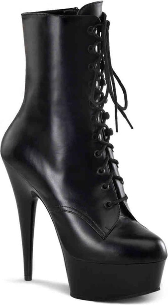 Pleaser - DELIGHT-1020 Plateau Laarzen - US 12 - 42 Shoes - Zwart — afbeelding 1