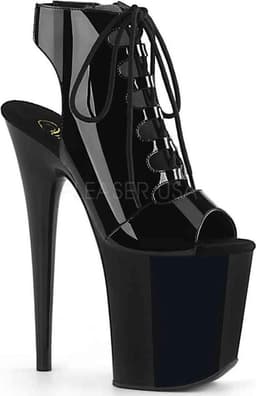 Pleaser - FLAMINGO-800-20 Plateau Laarzen, Paaldans schoenen - Paaldans schoenen - 38 Shoes - Zwart — thumbnail 1
