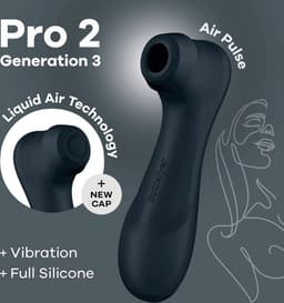 Satisfyer, vibrator, drukgolfvibrator, 'Pro 2 Generation 3', 16,5 cm, vloeibare luchttechnologie, incl. extra opzetstuk, 2 apart regelbare motoren — thumbnail 4