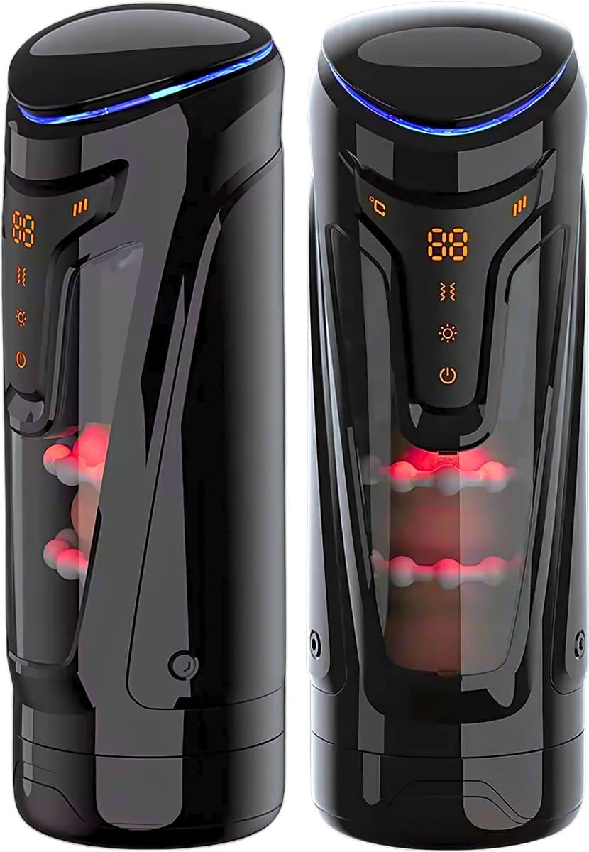 Masturbator voor Man Premium - Sex toys voor mannen - Versie 2.0 verbeterd model - Pocket Pussy - 9 vibratie standen - 8 zuig standen - verwarming optie - Masturbators - Automatische Blowjob simulator — afbeelding 1