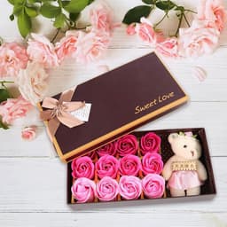 Kunstmatige Rozen Zeep Bloem Giftset voor Vrouwen - Romantisch Cadeau voor Valentijnsdag — thumbnail 2