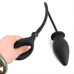 Buttplug - Buttplugs - Buttplug opblaasbaar - Anaal plug - Zwart — thumbnail 3