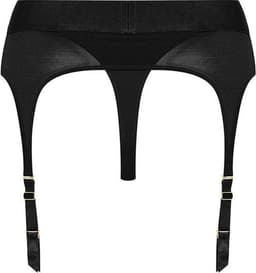 Strap-On-Me - Comfortabel Strap-on Voorbinddildo Harnas Van Microfiber Met Jarretels - Rebel - Zwart S — thumbnail 3