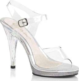 Fabulicious - FLAIR408MG Sandaal met enkelband - US 15 - 46 Shoes - Transparant/Zilverkleurig — thumbnail 1