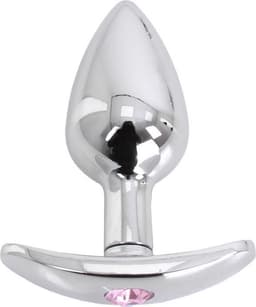 Kiotos - Aluminium buttplug Met Handvat En Sierkristal - Roze — thumbnail 3