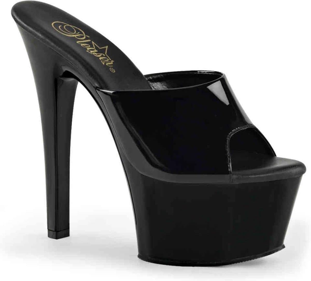 Pleaser - ASPIRE-601 Muiltjes - Paaldans schoenen - 41 Shoes - Zwart — afbeelding 1