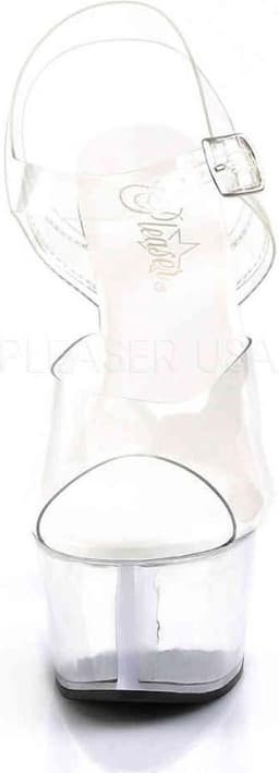 Pleaser - ASPIRE-608 Sandaal met enkelband, Paaldans schoenen - Paaldans schoenen - 41 Shoes - Transparant — thumbnail 2