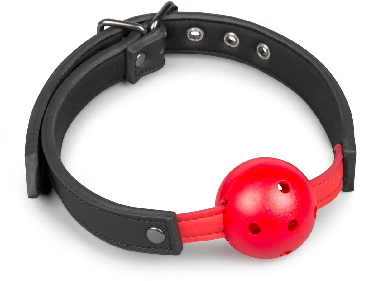 Ball gag met bal van PVC - rood — afbeelding 1