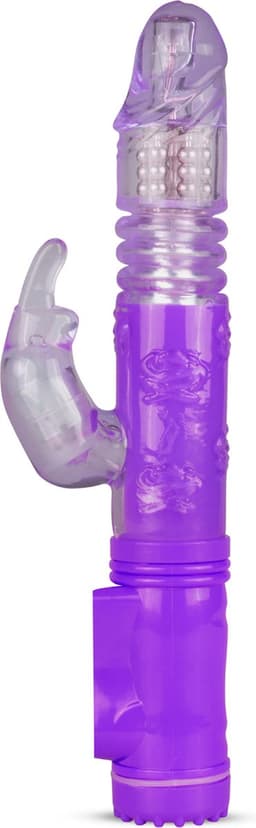 EasyToys - Stotende Rabbit Vibrator - Tarzan Vibrator - Vibrators voor Vrouwen - Sex Toys voor Vrouwen - Vibrators - G-Spot Vibrator - Clitoris Stimulator - Paars — thumbnail 2