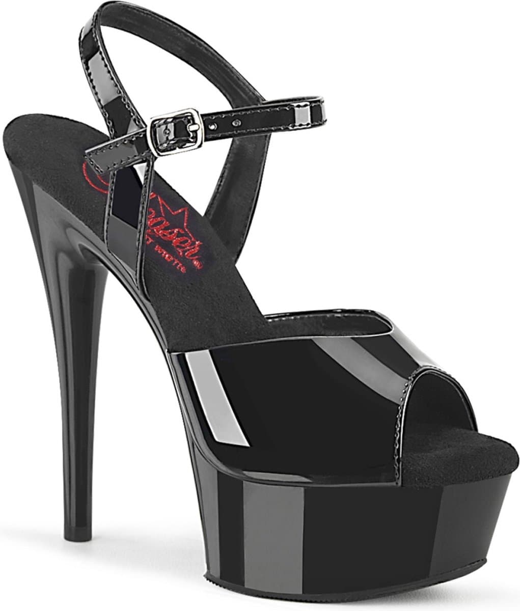 Pleaser - EXCITE-609 Sandaal met enkelband - US 7 - 37 Shoes - Zwart — afbeelding 1