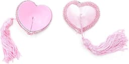 Banoch - Burlesque Heart Pink Ribbed - Tepelplakkers - Hart - Roze — thumbnail 4