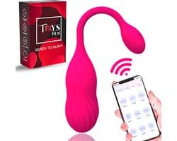 Toys Hub® Vibrator Deluxe met App Control - Incl. EBOOK - Geschikt voor IOS & Android - Met Opbergzakje - Sex Toys voor Vrouwen - Vibrerend Ei - Vibrators voor Vrouwen & Koppels - Clitoris Stimulator