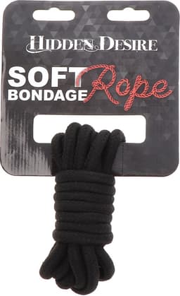 Hidden Desire - Bondage Rope 3M - Bondage / SM Rope and tape Zwart — thumbnail 3