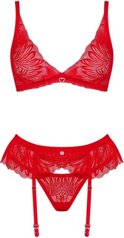 Obsessive - Chilisa Driedelige Set - Rood — thumbnail 5