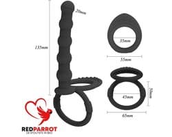 Voorbind penis - Dubbele penetratie - Strap-on - One size - Cockring