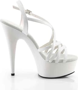 Pleaser - DELIGHT613 Sandaal met enkelband - US 5 - 35 Shoes - Wit — thumbnail 5