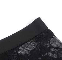 Zeloria Heren Kant Boxer – Transparante Erotische Lace Boxershort – Zwart – XL – Stretch & Comfort — thumbnail 3