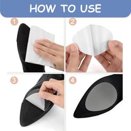 12 stuks antislip handgrepen voor schoenen, zoolbescherming, zelfklevende rubberen pads voor de hiel, stickers voor geluidsreductie, hoge hakken, 9 x 6,5 cm — thumbnail 2