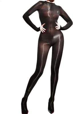 Dailygoods- Bodystocking met open kruis - Damespanty - Lange mouwen - Zijdezacht materiaal - Luxueus draagcomfort - Comfortabel gebruik — thumbnail 1