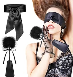 Vitdipy - Bondage Set - Handboeien en Enkelboeien - BDSM - Sex Toys voor Koppels - Verstelbare - Oogmasker - Bed - Vastbinden - Zwart — thumbnail 5