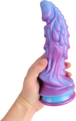Banoch | Dildo fantasy Dragon | blauw / paars | siliconen met zuignap | Monster creature — thumbnail 3
