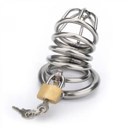 Birdy metalen kuisheidskooi 8 x 3,5 cm - Cockring Maat 50 MM - Metalen Penis Kooi - Metalen Chastity — thumbnail 3