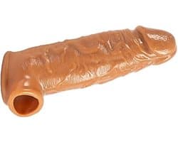 Erodit® Realistische penis condoom sleeve met cockring, sleeve verlenging condoom, vertraging van ejaculatie, harde erectie, verbetering van het uithoudingsvermogen, seksspeeltje voor mannen, Erotiek voor Mannen, Koppels