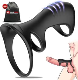 Quick Relief G-Spot Teaser™ - Cockring - Penis Sleeve - G-Spot - Penissleeve - Seksspeeltje voor Koppels - Sex Toy voor Mannen & Vrouwen - 4 cm - Zwart — thumbnail 1