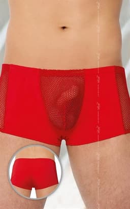 SoftLine Collection Sexy transparente heren boxers met visnet Rood L — thumbnail 1