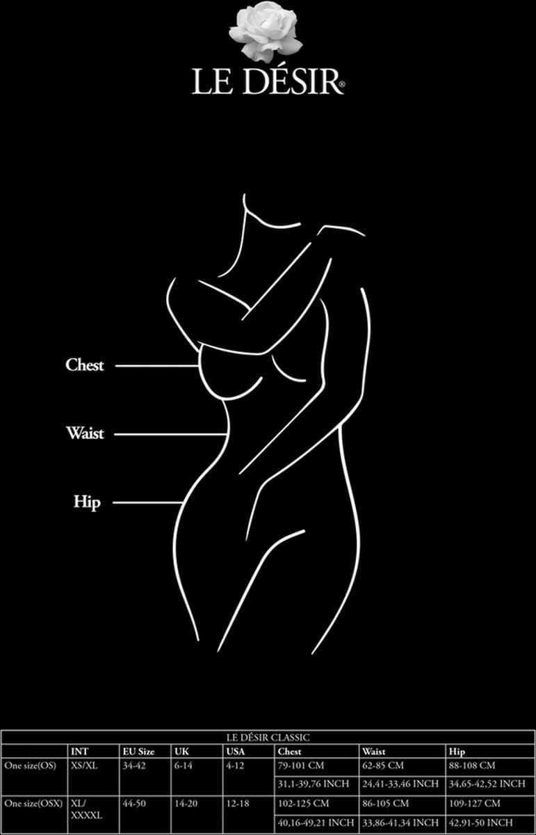 Visnet en Kant Bodystocking - Één Maat — afbeelding 1