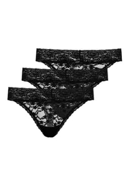 SNOCKS Tanga van Kant - Dames Ondergoed - Naadloos & Comfortabel - Dames Slips - Dames Onderbroeken - 3 Stuks — thumbnail 1