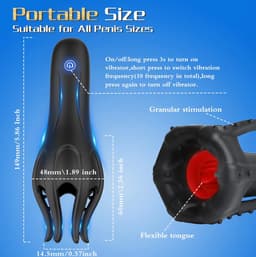 360 Graden eikel stimulator - Vibratie Octopus - Likken en vibreren - 15 verschillende standen - Langere erectie -Hevigere orgasmes - — thumbnail 3