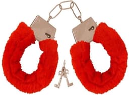 Finnacle - Handboeien - Pluche handboeien - Handboeienset - Rood - Met slotje (2 sleutels) - Erotiek - Sexspeeltjes - BDSM - Cadeau — thumbnail 1