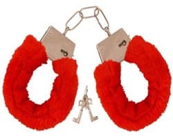 Finnacle - Handboeien - Pluche handboeien - Handboeienset - Rood - Met slotje (2 sleutels) - Erotiek - Sexspeeltjes - BDSM - Cadeau