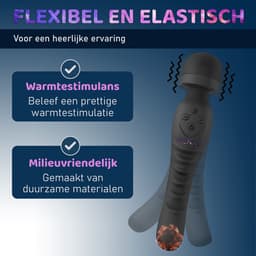 Lena 2-in-1 Vibrator - Clitoris & G-spot Stimulator - Vibrators voor Vrouwen – Magic Wand – Dildo – Seks Toys voor Vrouwen en Koppels - Waterdicht & Stil – Seksspeeltjes – Zwart — thumbnail 5