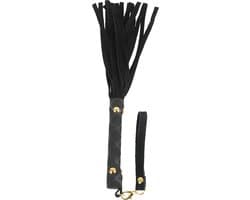 Banoch | Flogger klein zwart | imitatie suede zweep | zacht | 30 cm | BDSM