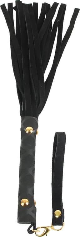 Banoch | Flogger klein zwart | imitatie suede zweep | zacht | 30 cm | BDSM — thumbnail 1