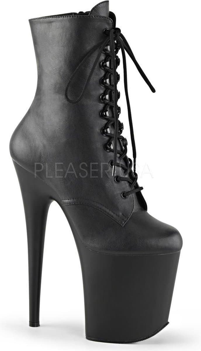 Pleaser - Flamingo-1020 Plateau Laarzen, Paaldans schoenen - Paaldans schoenen - 37 Shoes - Zwart — afbeelding 1