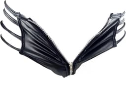 BamBella ® - String - Maat S/M Zwart SM kleding BDSM met rits erotische heren kleding ondergoed lingerie onderbroek zwart — thumbnail 2