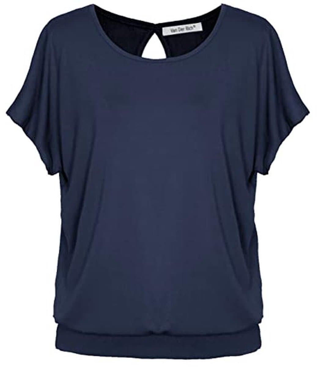 T-shirt met Open Rug voor Dames - Made in Italy — afbeelding 1