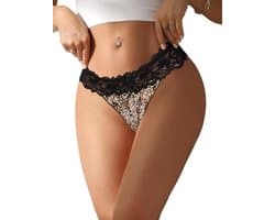 comeondear Strings voor Dames Sexy Kanten String Ademende Lage Slipjes voor Dames Stretch Slipjes Grote Maten Damesondergoed Damesslipjes Damesonderbroek Panties Underwear