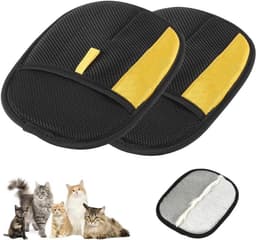Handschoenen voor het verwijderen van dierenharen, handschoenen voor het verwijderen van kattenharen, 2 stuks, antistatische handschoenen voor het verwijderen van hondenharen, geschikt voor katten en honden. — thumbnail 1